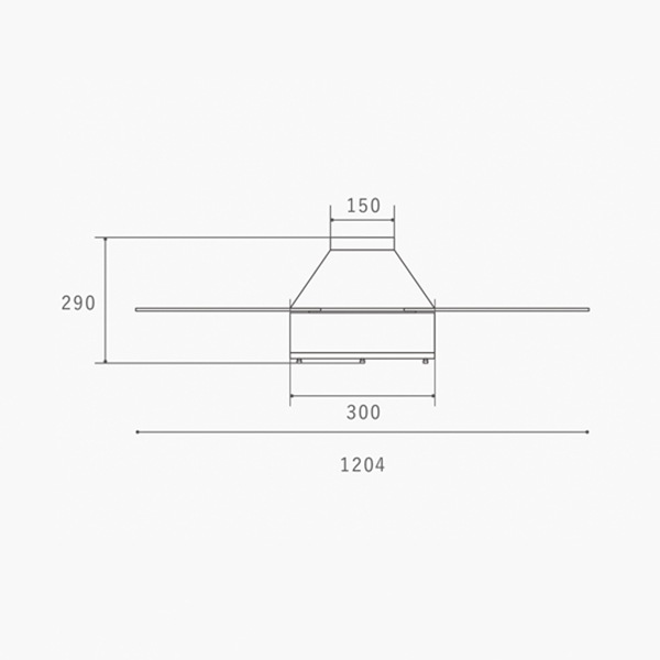 【HERMOSA】ニール シーリングファン「NEIL CEILING FAN」（W1204×H290mm）