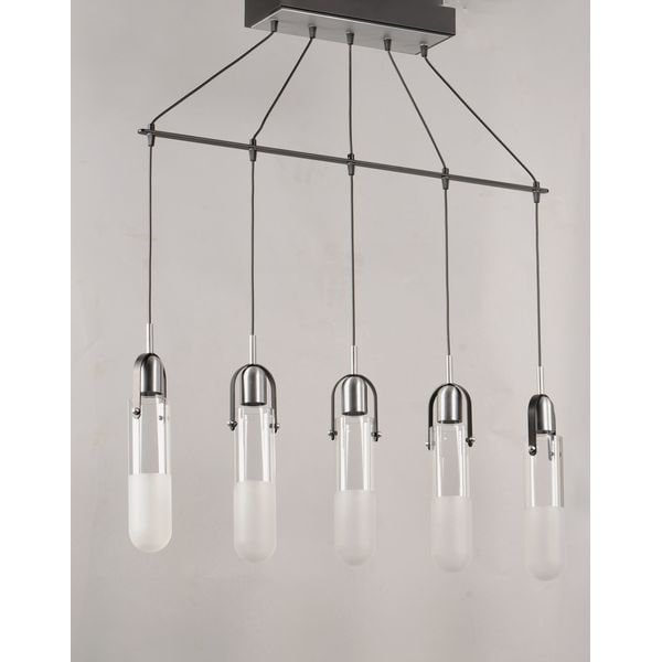 【ET2】アメリカ・デザインペンダントライト「CAPSULE」5灯（W860×H1020-3480mm）