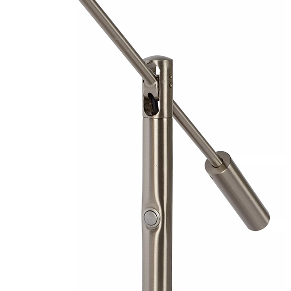 【LUCIDE】ベルギー テーブルライト「ANSELMO」Satin Chrome(φ180×H500mm)