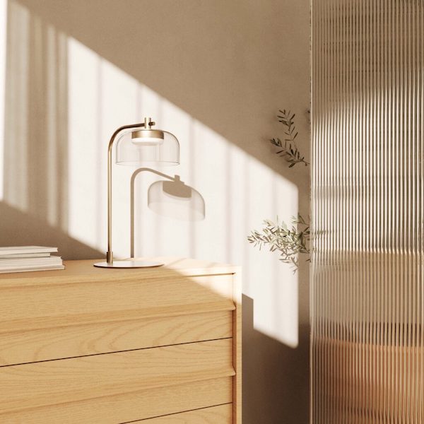 【aromas】 スペイン・インテリア照明「IPON」テーブルライト ゴールド/ブラック (W220×H460mm)