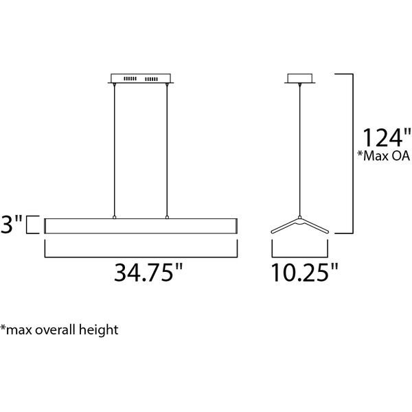 【ET2】アメリカ・シーリングペンダントライト「GLIDER」1灯(W880×L260×H80-3150mm)※要問合せ
