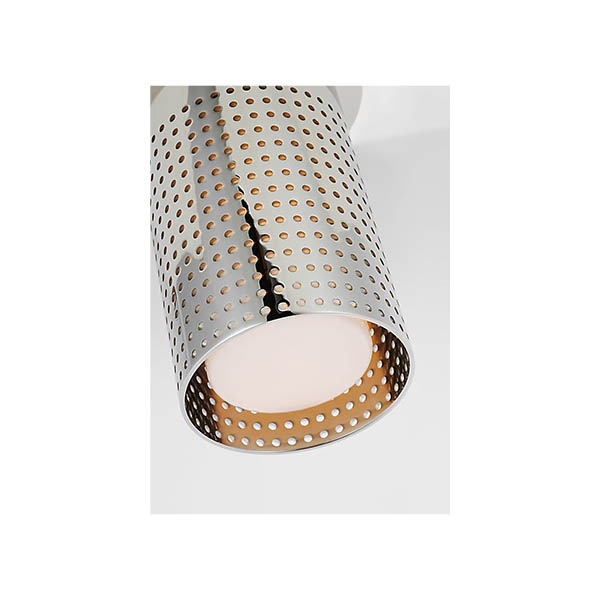【Visual Comfort】アメリカ・デザイン照明 フラッシュマウント 「Precision Short Monopoint Flush Mount」 1灯 シルバー(W76×H152mm)