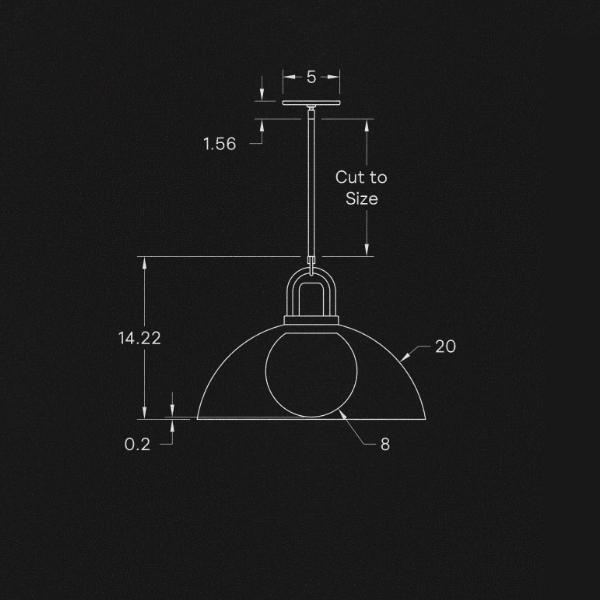 【ALLIED MAKER】 アメリカ・インテリア照明「Glass Arc 20
