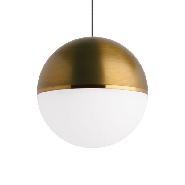 【TECH LIGHTING】アメリカ・ボール型ペンダントライト「AKOVA」1灯Aged Brass/Bright Bass(φ180mm)