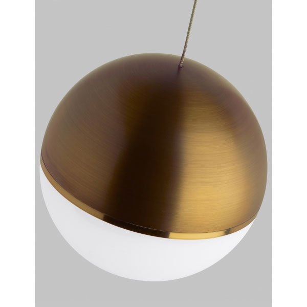 【TECH LIGHTING】アメリカ・ボール型ペンダントライト「AKOVA」1灯Aged Brass/Bright Bass(φ180mm)