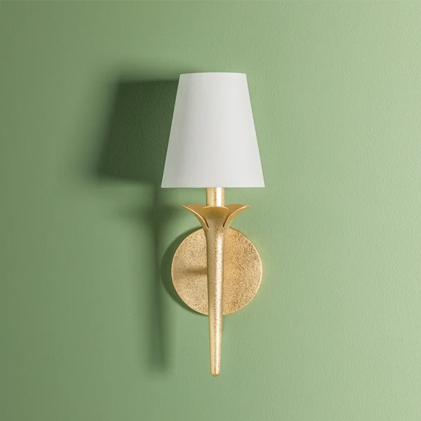 【MITZI】アメリカ・デザインウォールライト「Emily」1灯・ゴールド（φ140×H406mm）