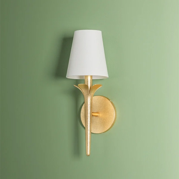 【MITZI】アメリカ・デザインウォールライト「Emily」1灯・ゴールド（φ140×H406mm）