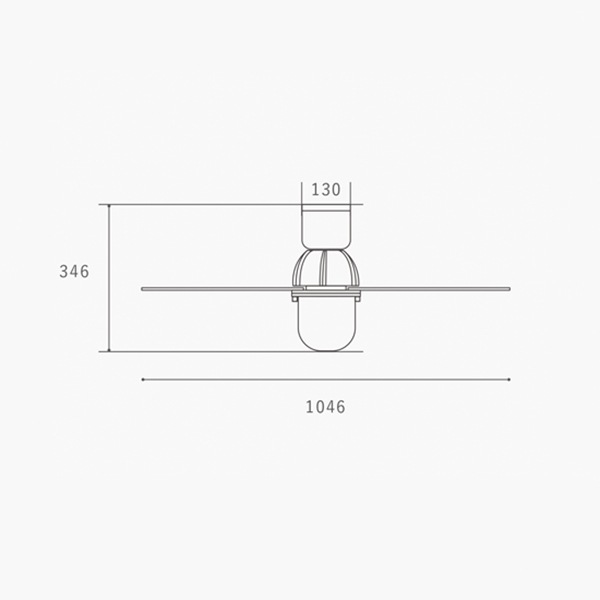 【HERMOSA】エッセン シーリングファン「ESSEN CEILING FAN」（W1046×H346mm）