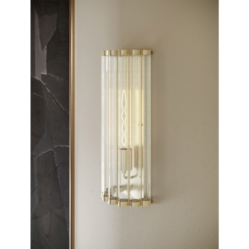 【CURREY】アメリカ・ウォールライト 1灯「Warwick」シルバー(W177×D101×H431mm)