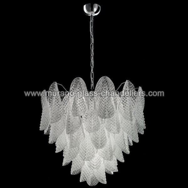 【MURANO GLASS CHANDELIERS】イタリア・ヴェネチアンガラスシャンデリア7灯「RITA」（W750×H600mm）