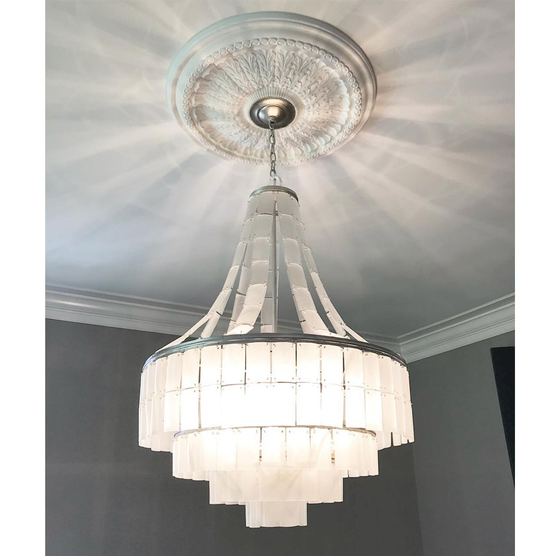 【CURREY】アメリカ・シャンデリア 7灯「Vintner」ホワイト（φ692×H1003mm）