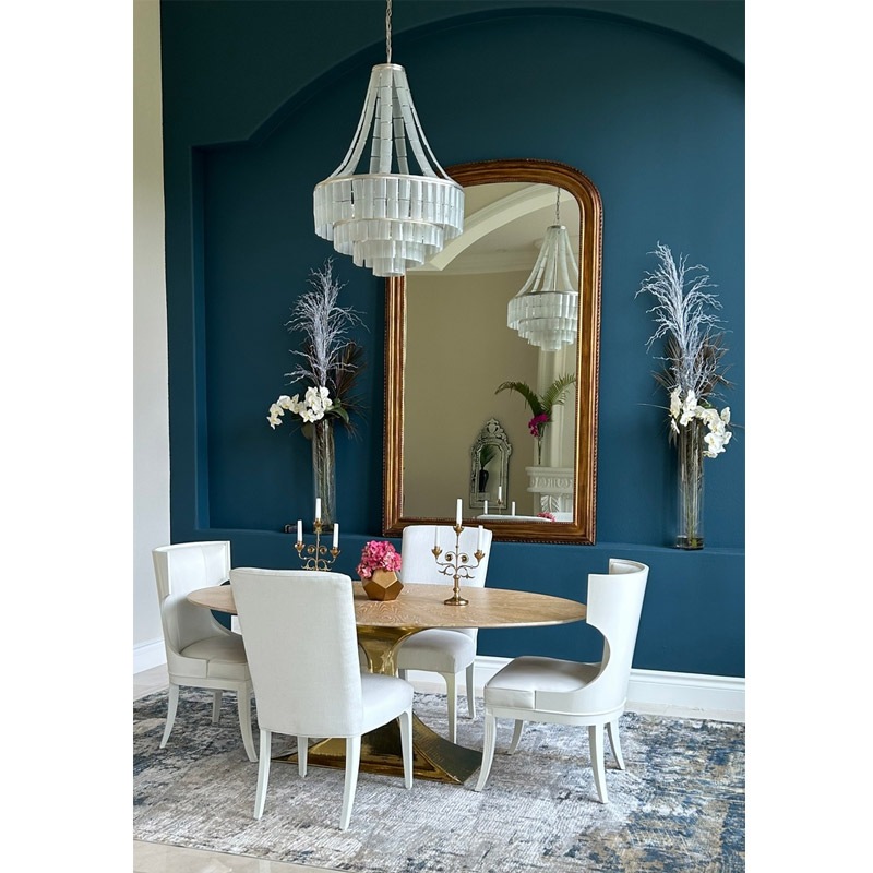 【CURREY】アメリカ・シャンデリア 7灯「Vintner」ホワイト（φ692×H1003mm）