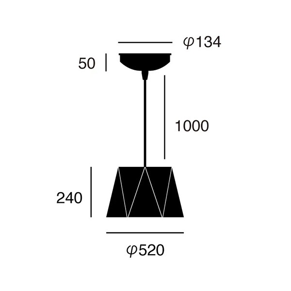 エスプレッソ2ペンダント「Espresso 2」1灯　ホワイト・ブラウン（φ520×H300mm）