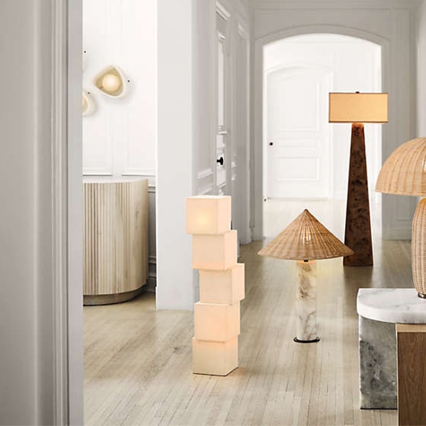 アメリカ・デザイン照明 モダンテーブルライト「Cubey」White・3灯