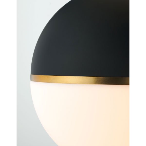 【TECH LIGHTING】アメリカ・ボール型ペンダントライト「AKOVA」1灯Matte Black／Aged Brass（φ350mm）