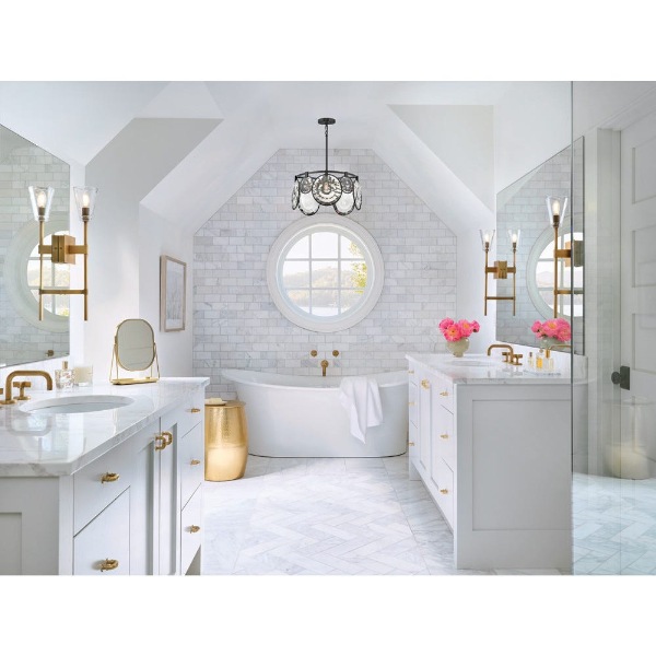 【HINKLEY】LEDコンバーチブルシャンデリアライト「Nala」5灯(W553×H274-1163mm)