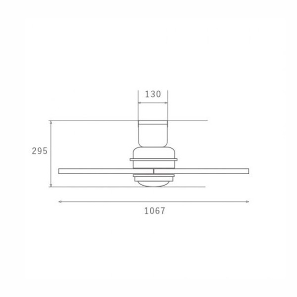 【HERMOSA】バル ウッド シーリングファン「BAR WOOD CEILING FAN」（W1067×H295mm）