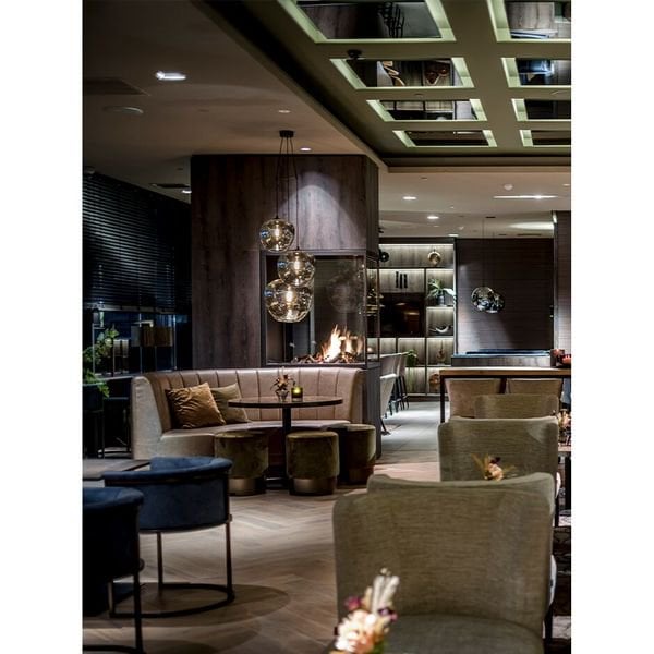 【MARETTI】オランダ・シェードペンダントライト「TULIP」3灯 COGNAC(W約450×H745mm)