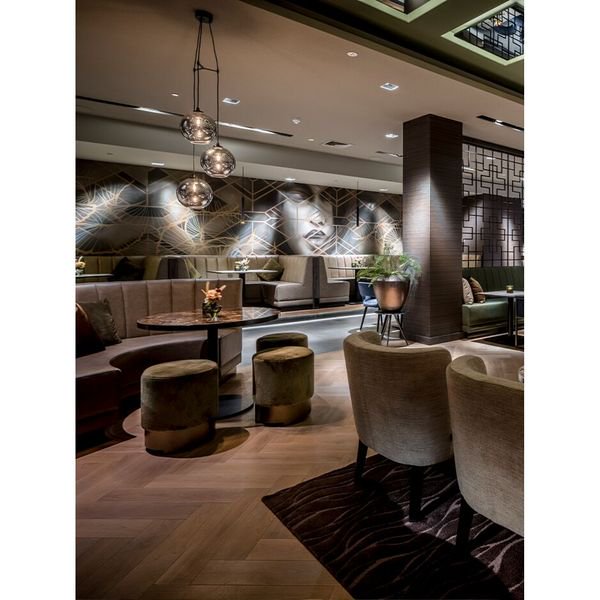 【MARETTI】オランダ・シェードペンダントライト「TULIP」3灯 COGNAC(W約450×H745mm)