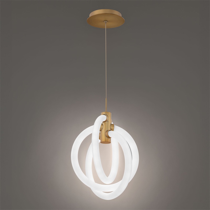 【WAC LIGHTING】アメリカ・LEDペンダントライト「Knot」ゴールド（W260×H320mm）※要問合せ