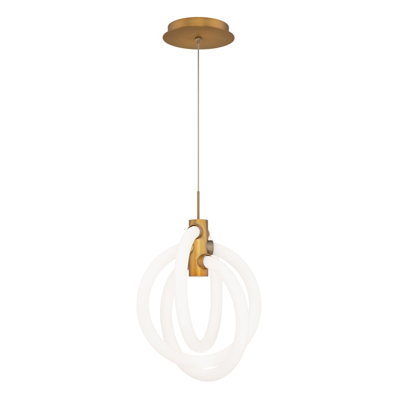 【WAC LIGHTING】アメリカ・LEDペンダントライト「Knot」ゴールド（W260×H320mm）※要問合せ