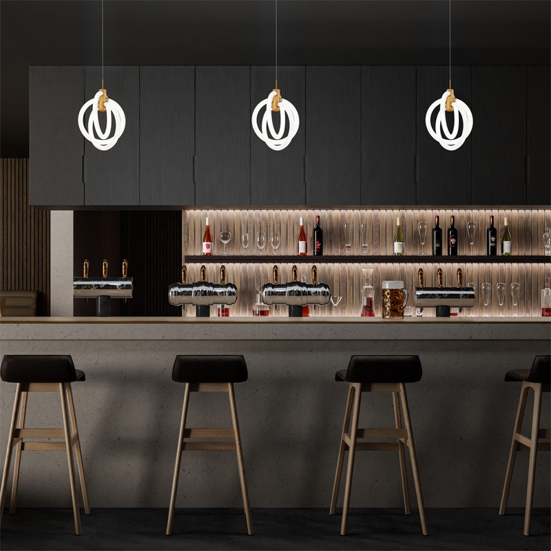 【WAC LIGHTING】アメリカ・LEDペンダントライト「Knot」ゴールド（W260×H320mm）※要問合せ