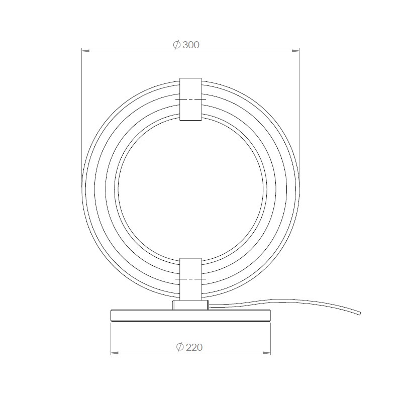 【aromas】 スペイン・インテリア照明「ELLI」テーブルライト  ブラック／ゴールド／ホワイト (W300mm)
