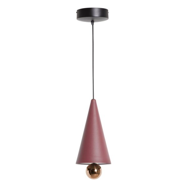 【Petite Friture】北欧デザイン照明「Cherry LED pendant, small, brown red」ペンダントライト(Φ160×H375mm)