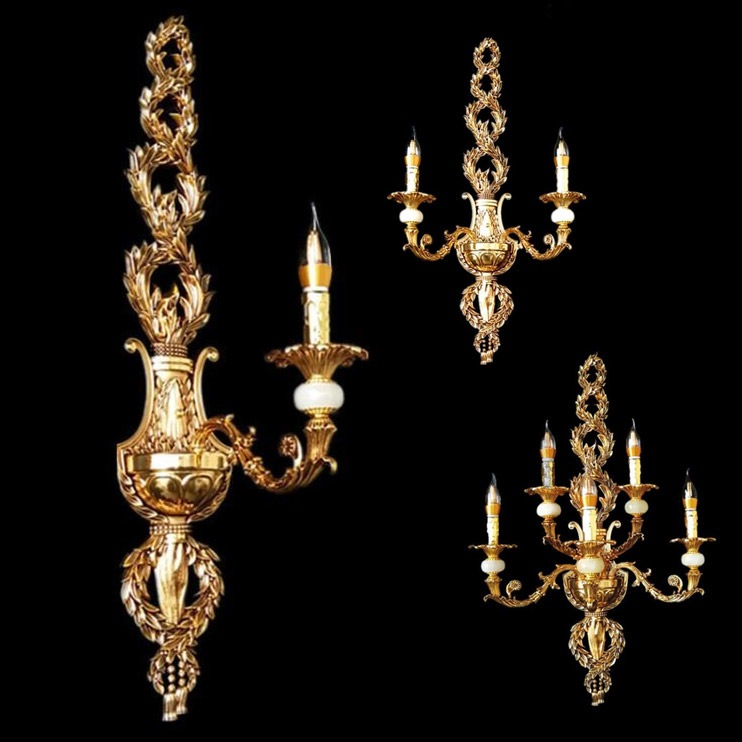 壁掛け照明・ウォールランプ ゴールド(1/2/3/5灯)