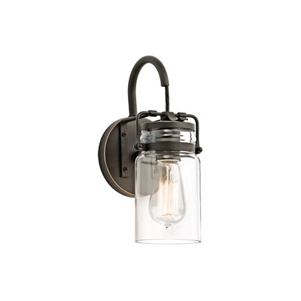 【KICHLER】アメリカ・シェードウォールライト「Brinley」1灯(W130×D160×H290mm)