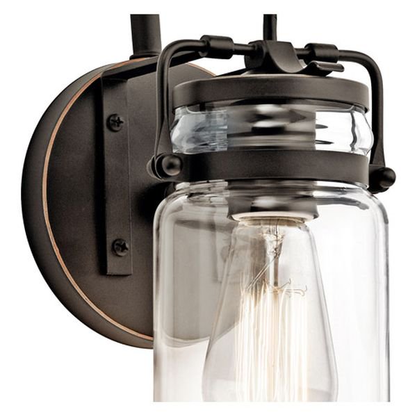 【KICHLER】アメリカ・シェードウォールライト「Brinley」1灯(W130×D160×H290mm)