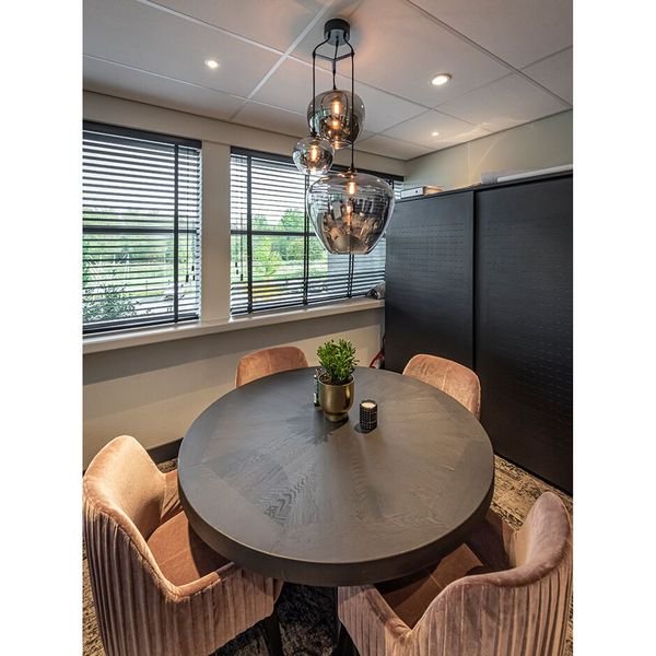 【MARETTI】オランダ・シェードペンダントライト「TULIP」3灯  SMOKE（W約450×H745mm）