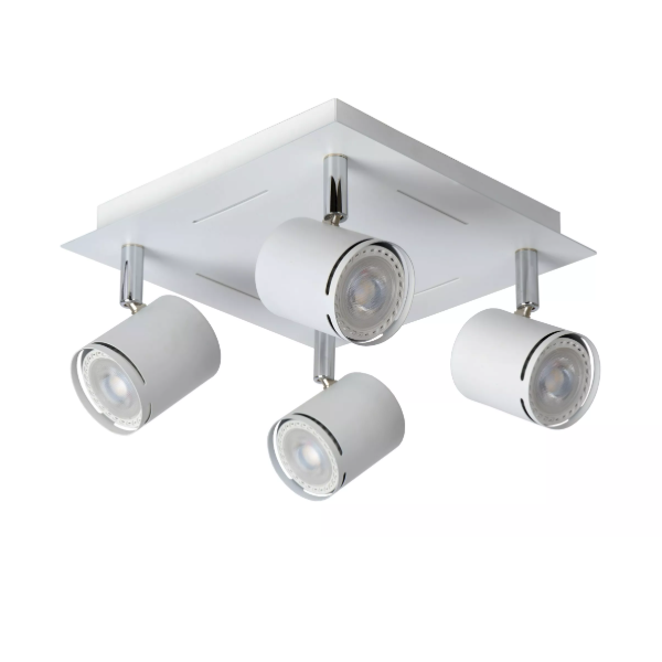 【LUCIDE】ベルギー デザイン照明 シーリングライト「RILOU」White 4灯(W220×D220×H150mm)