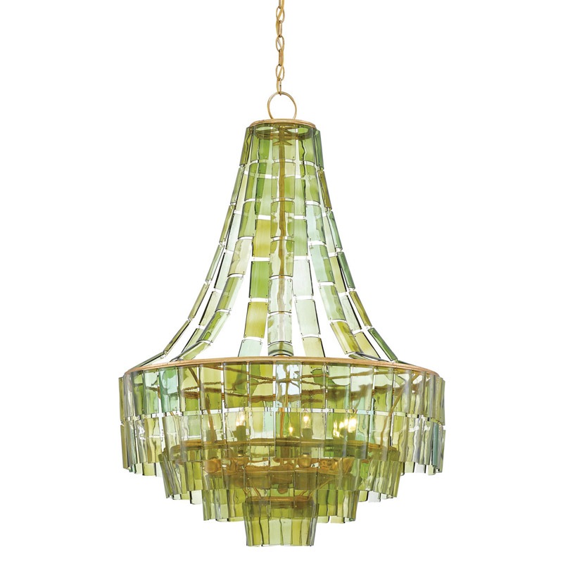 【CURREY】アメリカ・シャンデリア 7灯「Vintner」グリーン(φ692×H1003mm)