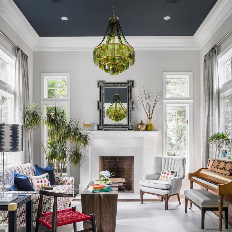 【CURREY】アメリカ・シャンデリア 7灯「Vintner」グリーン(φ692×H1003mm)