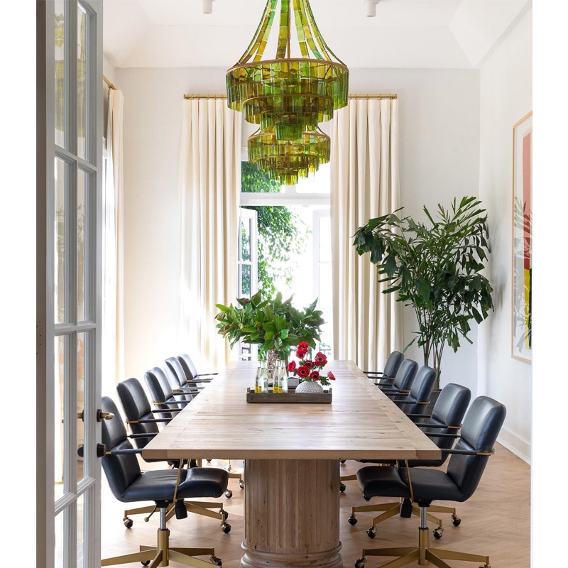 【12月15日迄特別値引】イタリア製 豪華シャンデリア（美品）グリーン&ゴールド light-luxury-crystal-post-