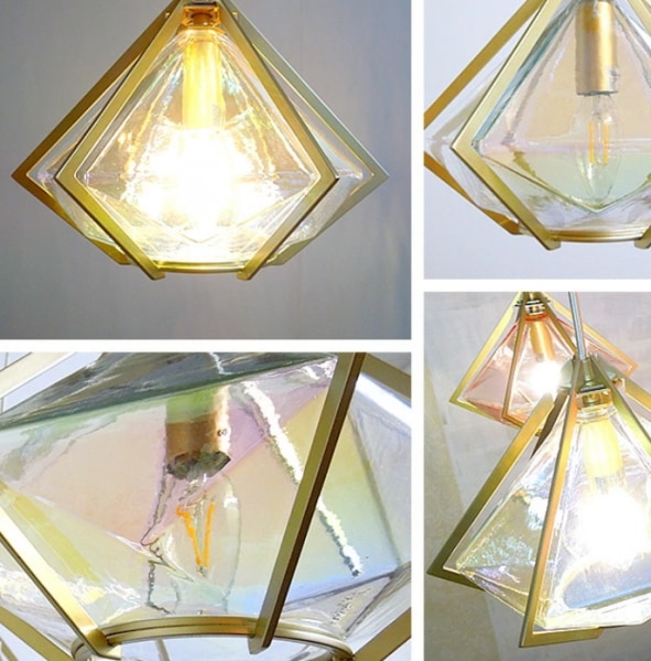 ダイヤ型ペンダントライト1灯・オーロラ（φ200×H275mm） | EL JEWEL