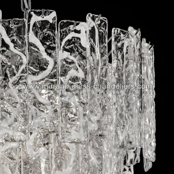 【MURANO GLASS CHANDELIERS】イタリア・ヴェネチアンガラスシャンデリア5灯「SCARLETT」（W600×H600mm）