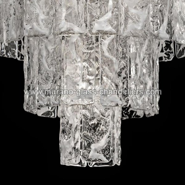 【MURANO GLASS CHANDELIERS】イタリア・ヴェネチアンガラスシャンデリア5灯「SCARLETT」（W600×H600mm）