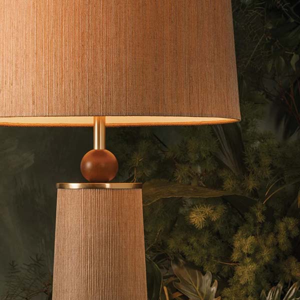 【MITZI】アメリカ・モダンテーブルライト「January」1灯 ゴールド／ブラウン（Φ432×H724mm）