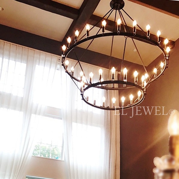 美品：シャンデリア デザイン照明 スプートニク シャンデリア 18灯 ブラック（約W750