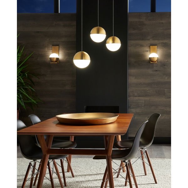 【TECH LIGHTING】アメリカ・ウォールライト「AKOVA」1灯Matte Black／Aged Brass（W180×H340mm）