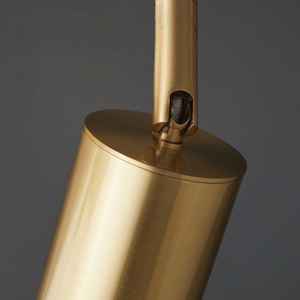 【リーズナブル】インテリア照明 スポットライト LED 1灯 ブラック／ゴールド（Φ80×H150mm）*** 