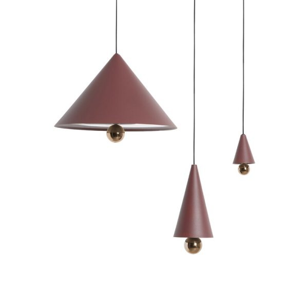 【Petite Friture】北欧デザイン照明「Cherry LED pendant, large, brown red」ペンダントライト(Φ500×H375mm)