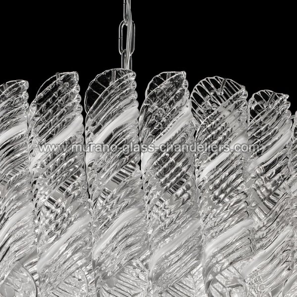 【MURANO GLASS CHANDELIERS】イタリア・ヴェネチアンガラスシャンデリア5灯「SHIRLEY」（W600×H600mm）