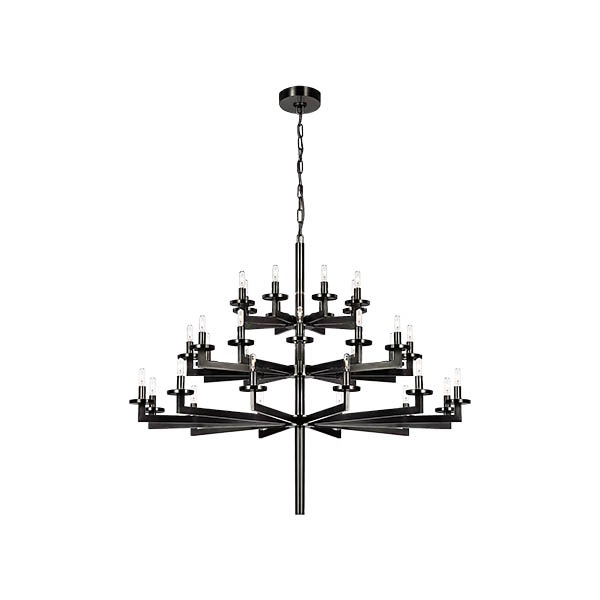 【Visual Comfort】アメリカ・デザイン照明 シャンデリア「Liaison Triple Tier Chandelier」32灯　ブロンズ（シェードなし）（W1194×H991mm）