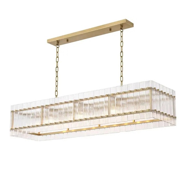 デザイン照明 モダンクリスタルペンダントライト Gold/Black(W1000×D350×H250mm)