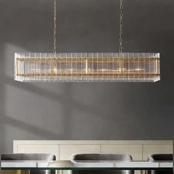 デザイン照明 モダンクリスタルペンダントライト Gold/Black(W1000×D350×H250mm)