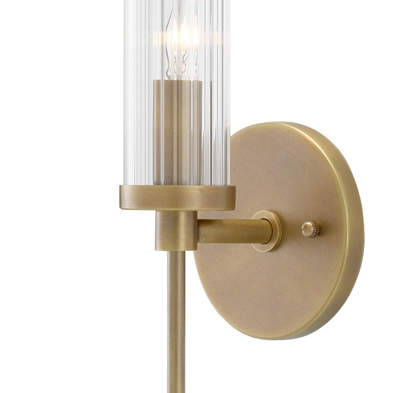 【CURREY】アメリカ・ウォールライト 1灯「Bellings」ゴールド（W110×D130×H320mm）