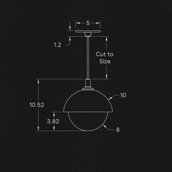【ALLIED MAKER】 アメリカ・インテリア照明「Glass Dome Pendant 10